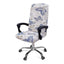 Stretch Printed Computer Office Chair Covers Soft Fit Universal Desk Rotating Slipcovers Removable Washable Anti-Dust Spandex - Korvel