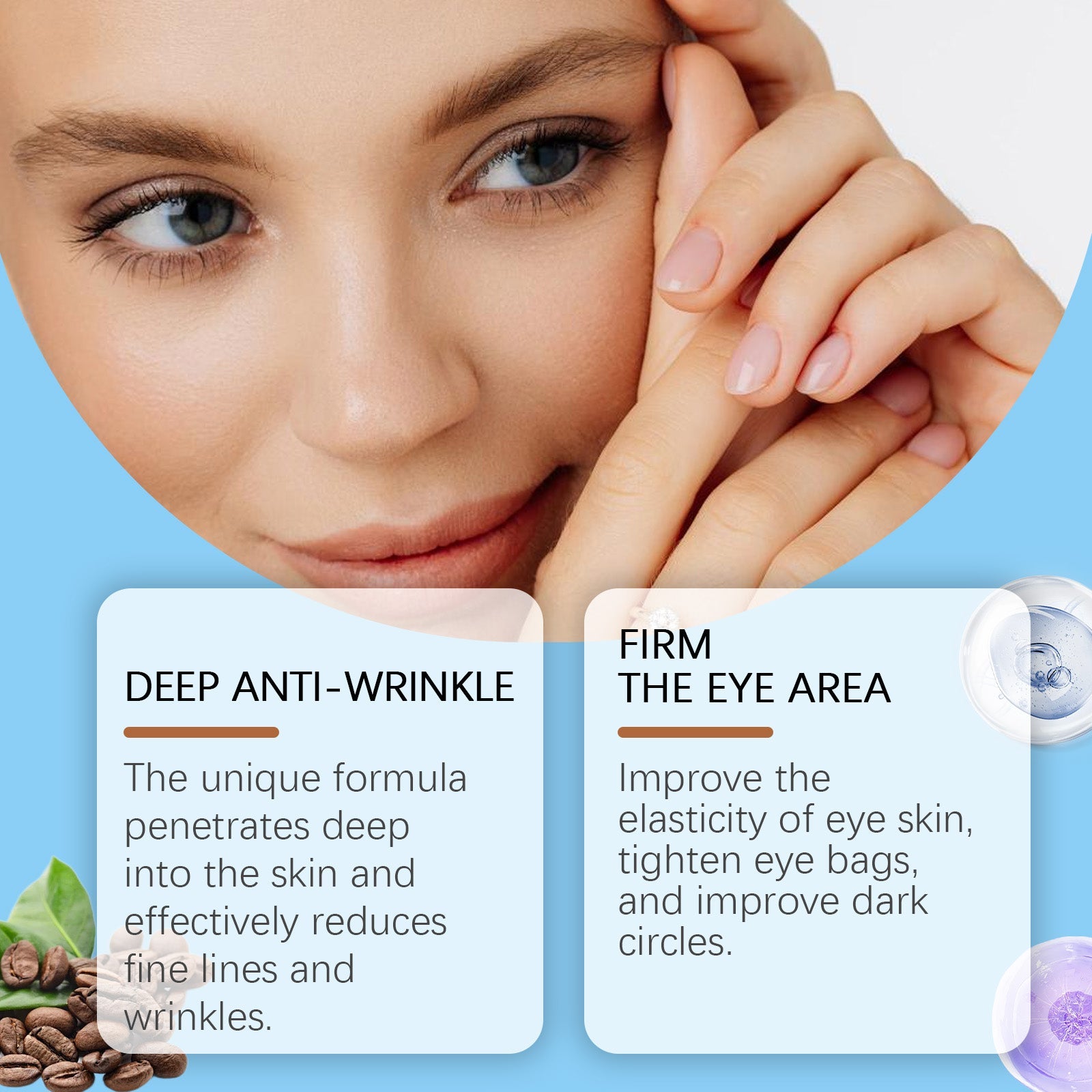 Eye Essence Hydrates, Firms, Firms And Softeners The Skin Around The Eyes, Hydrates And Massages The Eye Essence - Korvel