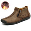 Men's Stylish Ankle Boots with Zipper for Outdoor Activities