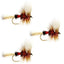 3 Pack Royal Wulff Classic Hair Wing Dry Fly - Hook Size 12 - Korvel
