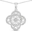 Pendentif en diamant blanc véritable de 0,57 carat en argent sterling