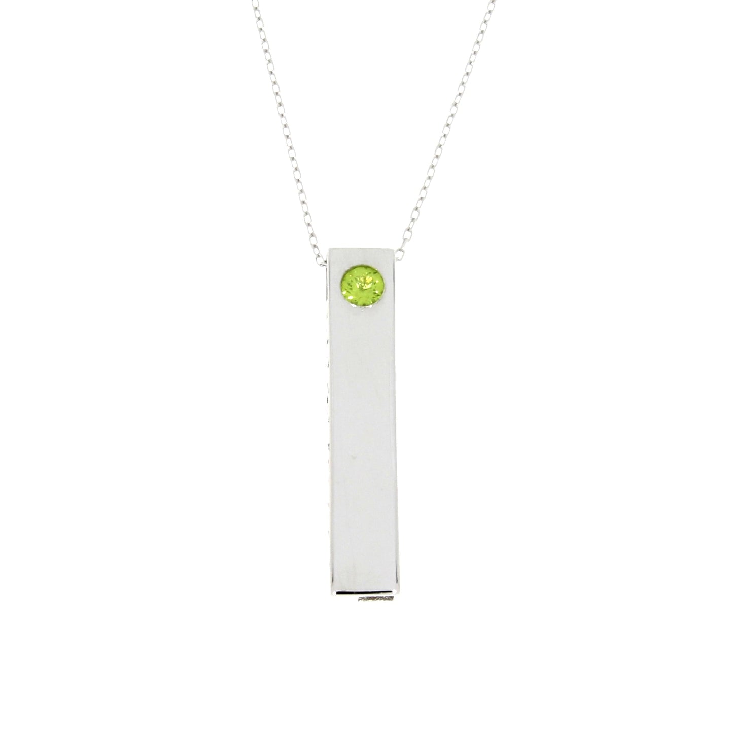 Pendentif de mode en péridot véritable en argent sterling