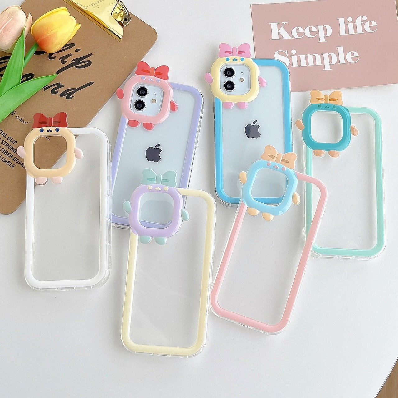 Multi Color Small Monster Lens For Apple iPhone 14maxe Phone Case Angel Eye 12pro Transparent TPU13/XR Soft Cover - Korvel