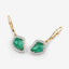 6.40 Carat Genuine Colombian Emerald and Diamond Earrings