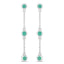 0.60 Carat Genuine Emerald .925 Sterling Silver Earrings