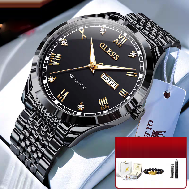 Montre mécanique automatique entièrement automatique pour homme avec lumière nocturne