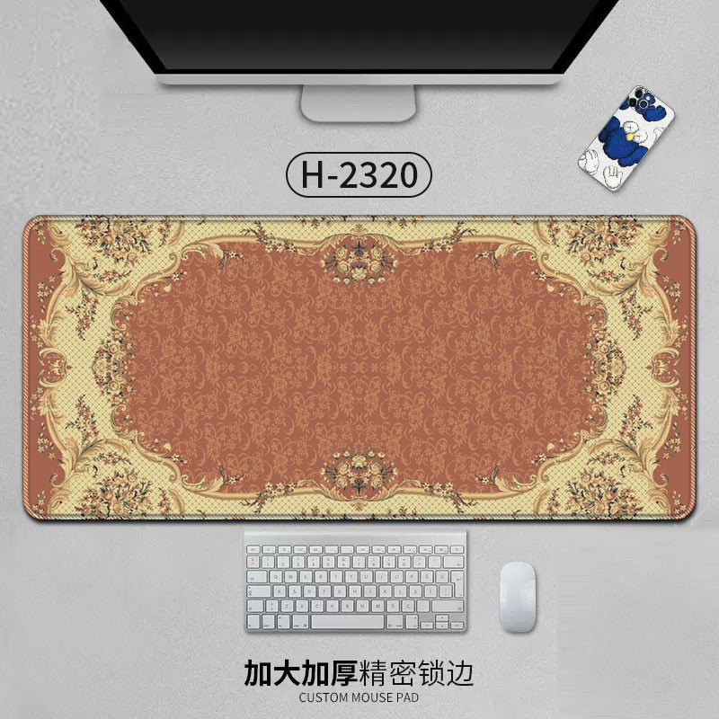 Large Persian Mouse Pad Office Carpet MousePad Natural Rubber Lockedge Anti Slip Desk Mat Laptop Office Game Accessories Pad - Korvel