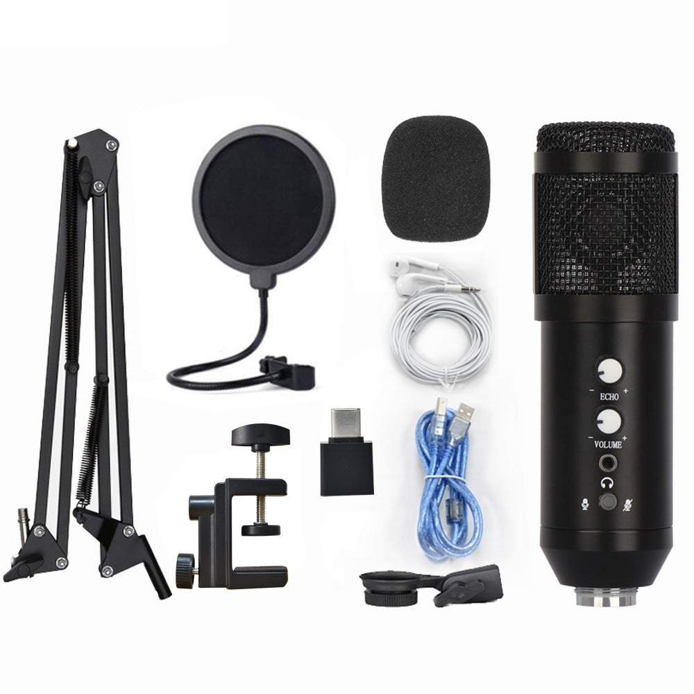 USB Condenser Microphone Mobile Computer Game Live Microphone Live Karaoke Conference Recording Microphone - Korvel