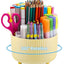 Home desktop rotatable dustproof large capacity pen holder storage box bathroom cosmetics sundries storage box - Korvel