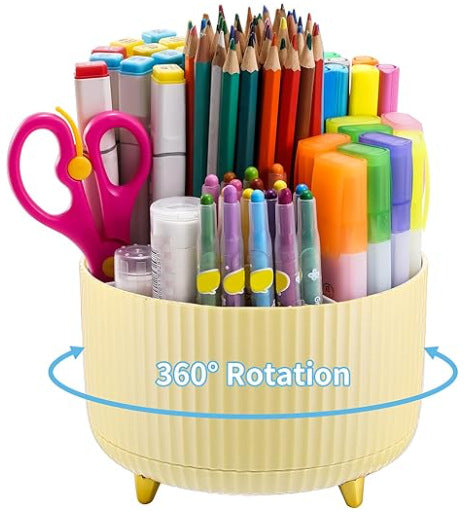 Home desktop rotatable dustproof large capacity pen holder storage box bathroom cosmetics sundries storage box - Korvel