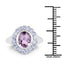Bague en argent sterling avec améthyste et tanzanite de 2,53 carats