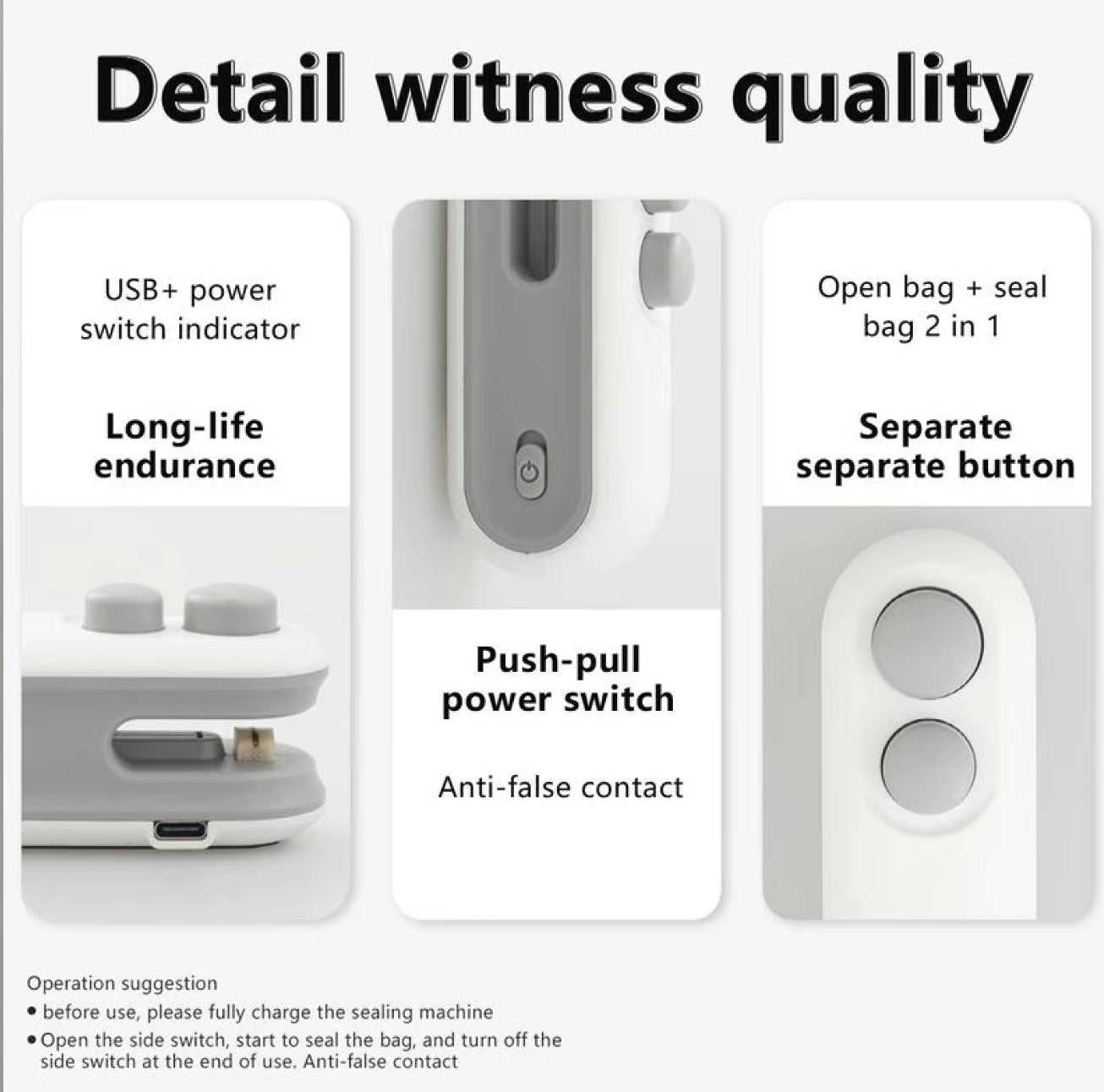 Sellador Mini SealSync - Herramienta Compacta de Conservación de Alimentos