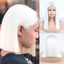 Premium White Synthetic Lace Part Bob Wig with Baby Hair