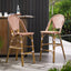 Wicker Bar Stool with Aluminum Frame - Set of 2