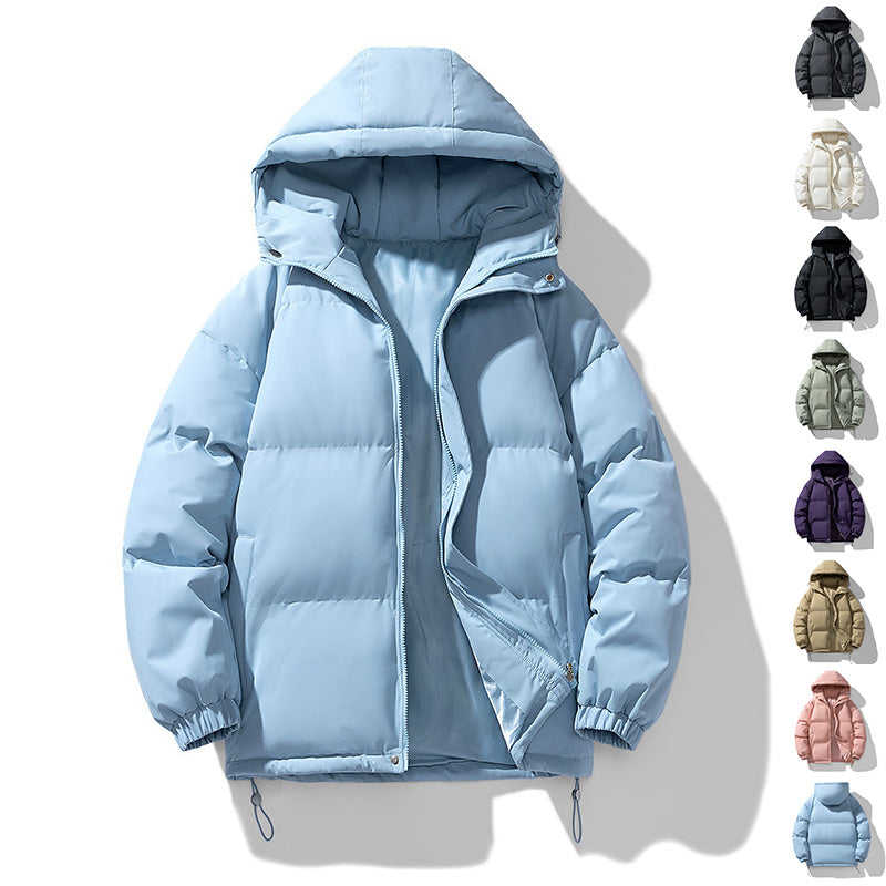 Men's Thickened Cotton-Padded Hoodie Coat for Winter