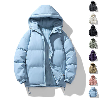 Men's Thickened Cotton-Padded Hoodie Coat for Winter