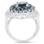 5.98 Carat London Blue Topaz Sterling Silver Cocktail Ring