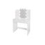 Makeup Vanity Desk With LED Lighted Mirror ,Dressing Table Set With 2 Large Drawers 10 LED Light ,White Color - Korvel