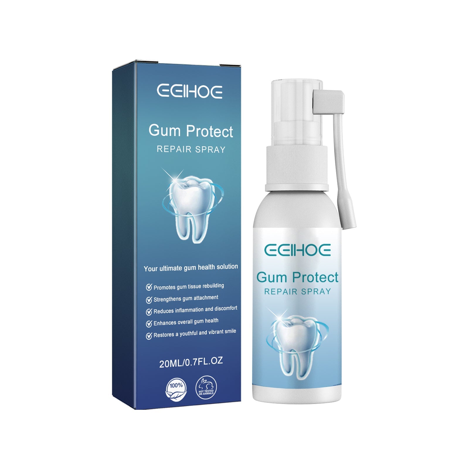 Gum Protect Repair Spray, Relieve Swelling And Pain Of Inflamed Gums Whitening Teeth Oral Cleaning Care Spray - Korvel