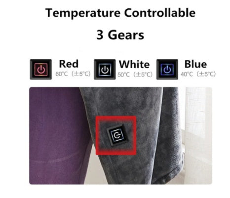 Premium USB Heated Flannel Blanket for Cold Protection