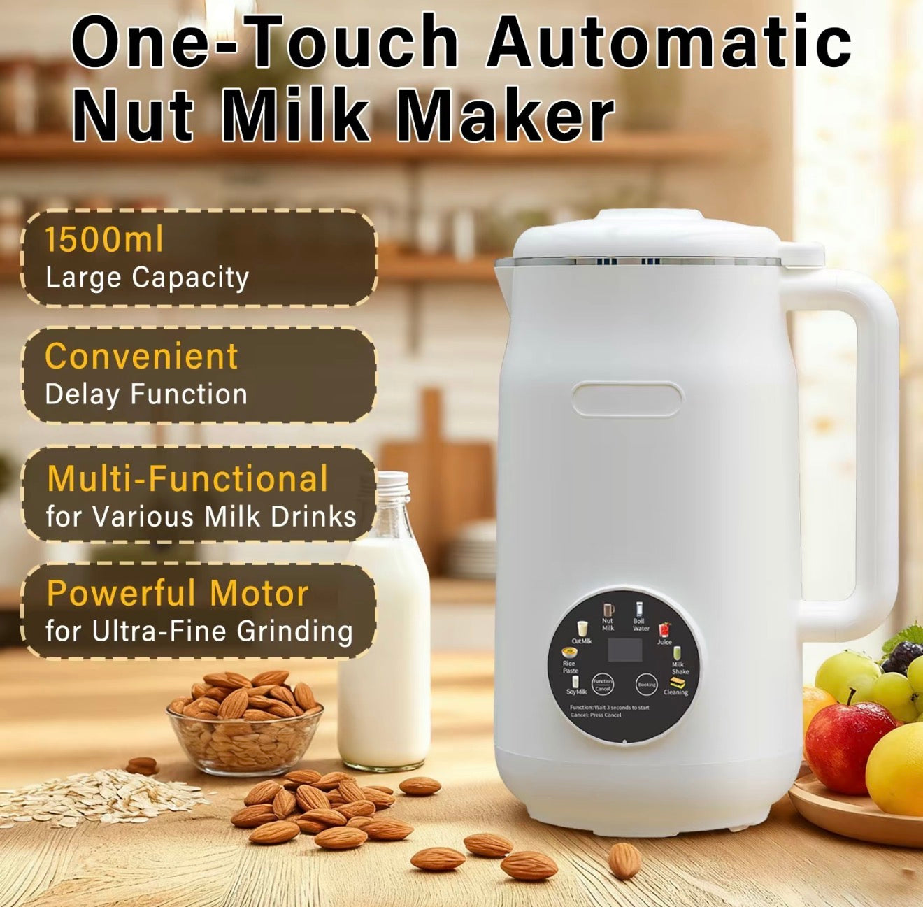 BlendFresh Nut Milk Machine - Premium Plant-Based Beverage Maker
