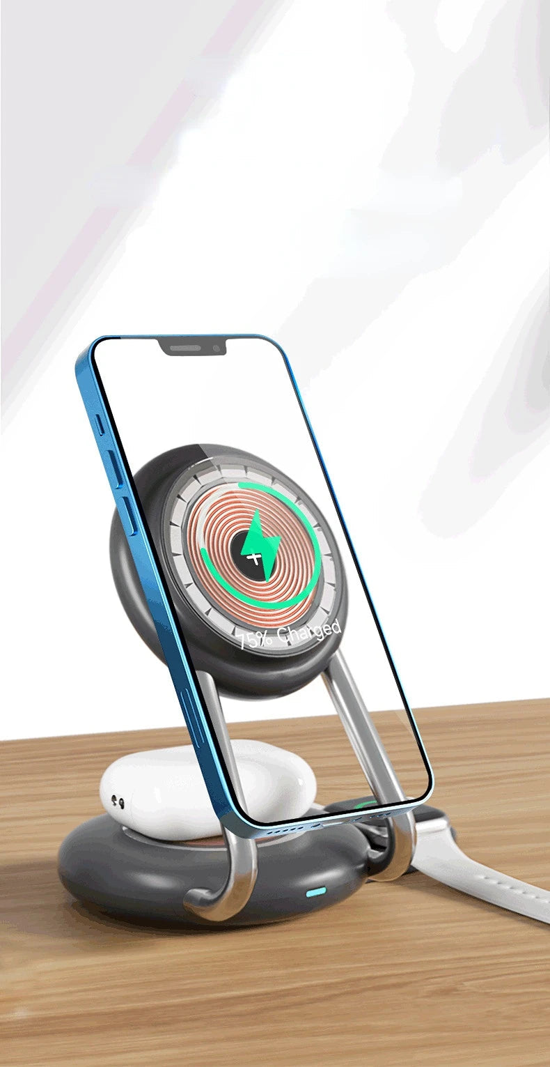 Chargeur sans fil rapide 3-en-1 pour Apple Watch et iPhone
