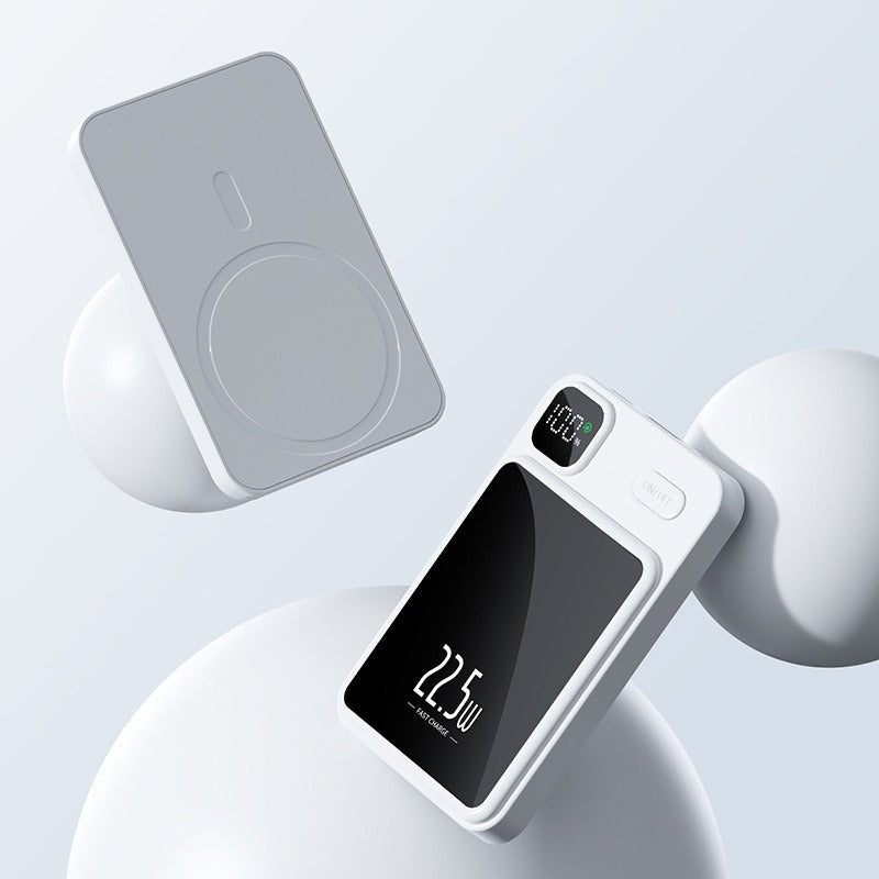 Magnetic suction power bank fast charging, compact and portable mobile power supply - Korvel