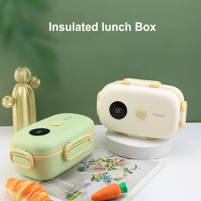 New Smart LCD Temperature Digital Display Insulated Lunch Box Portable Electric Lunch Box Lunch Box Suitable for Outdoor Travel - Korvel