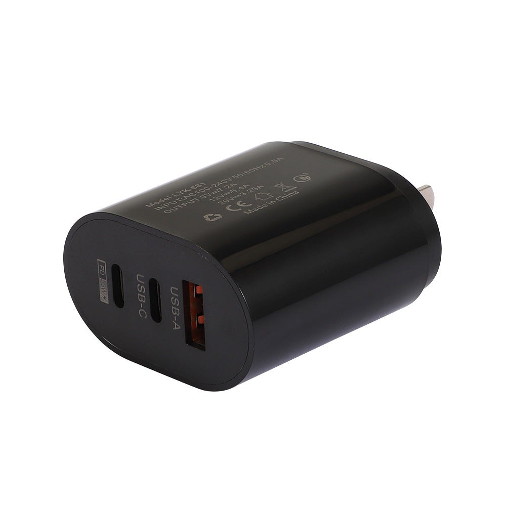 Type-C Mobile Phone Charger 2A USB & PD Multi-Port Travel Adapter