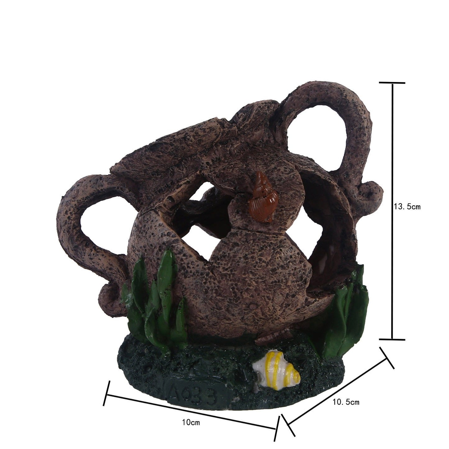 Water grass landscaping resin skull reptile toy hidden room aquarium fish tank ornaments - Korvel