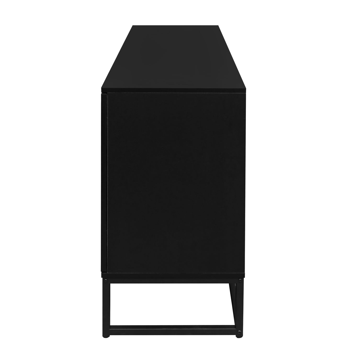 Rattan 4-Door Sideboard , Sideboard Buffet Storage Cabinet,Accent Storage Cabinet , Large Cabinet With 4 Rattan Decorated Doors - Korvel