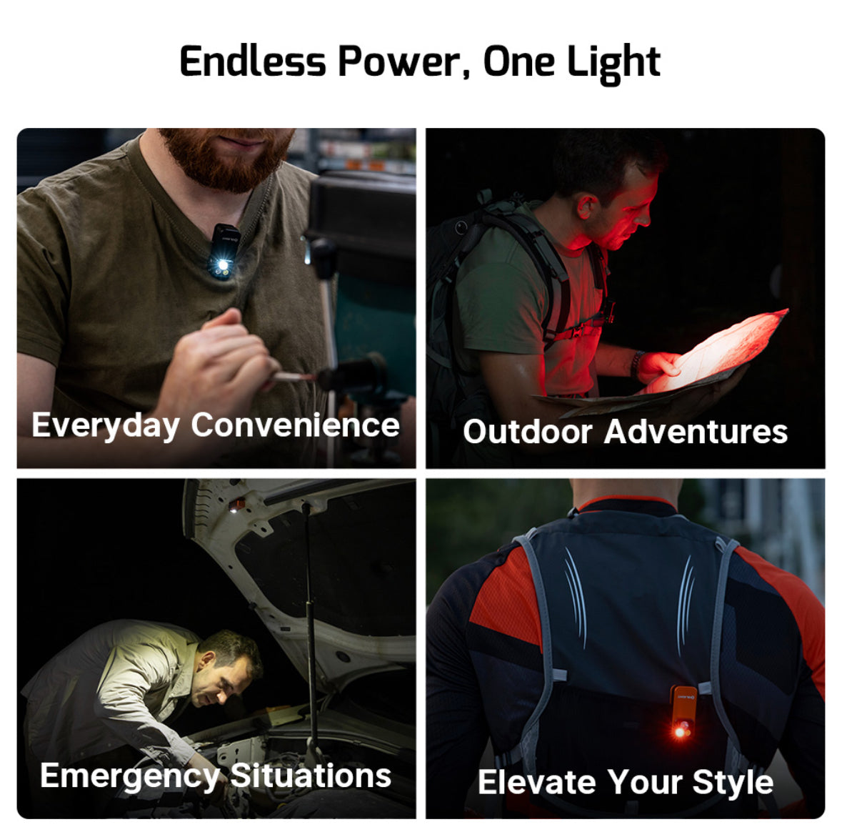 Olight Oclip Pro – Lampe de poche polyvalente avec clip en 4 couleurs