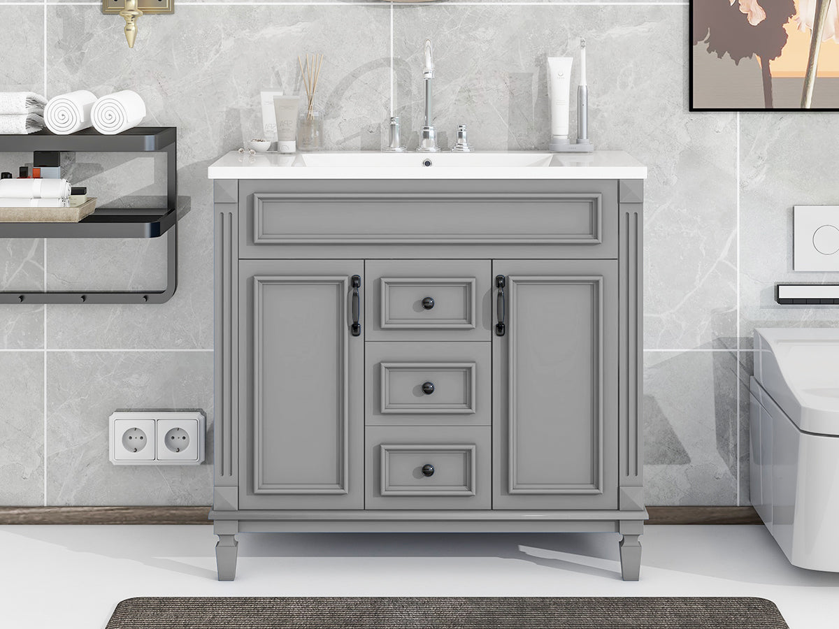 36'' Modern Bathroom Vanity with Soft Closing Doors