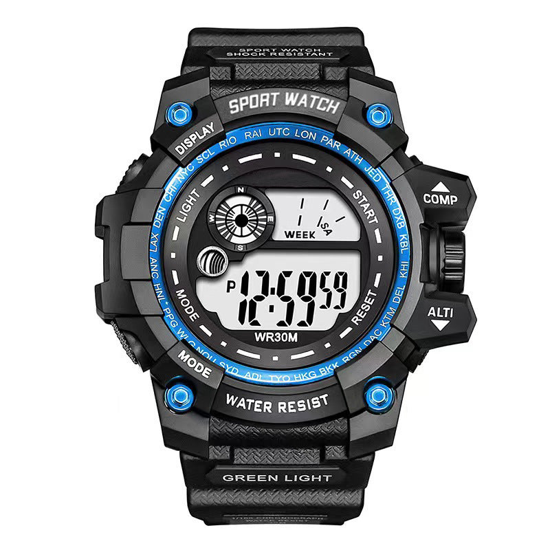 Student watch sports boy electronic watch waterproof luminous watch - Korvel