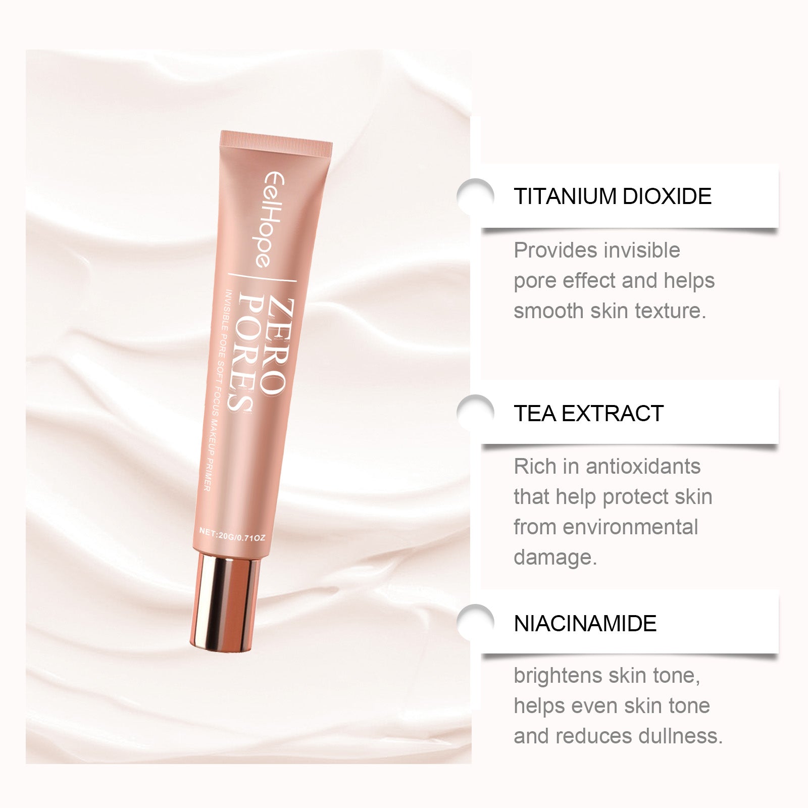 Primer, Primer Primer, Brightening Skin, Natural Radiance, Gentle, Non-Greasy Base - Korvel