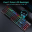 Wired Gaming Keyboard & Mouse Set with Rainbow Backlighting