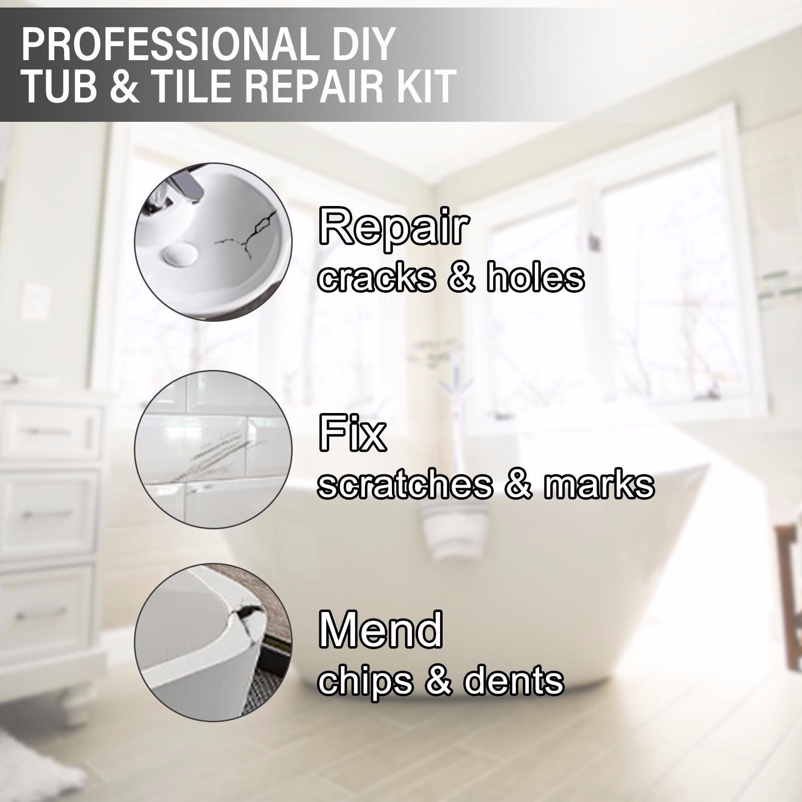 Jaysuing Tile repair agent ceramic paste tile glue adhesive toilet marble pit glaze repair agent - Korvel