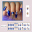 Cross-border palace style diamond wearable nail patches long gold foil nail polish wearable nail patches - Korvel