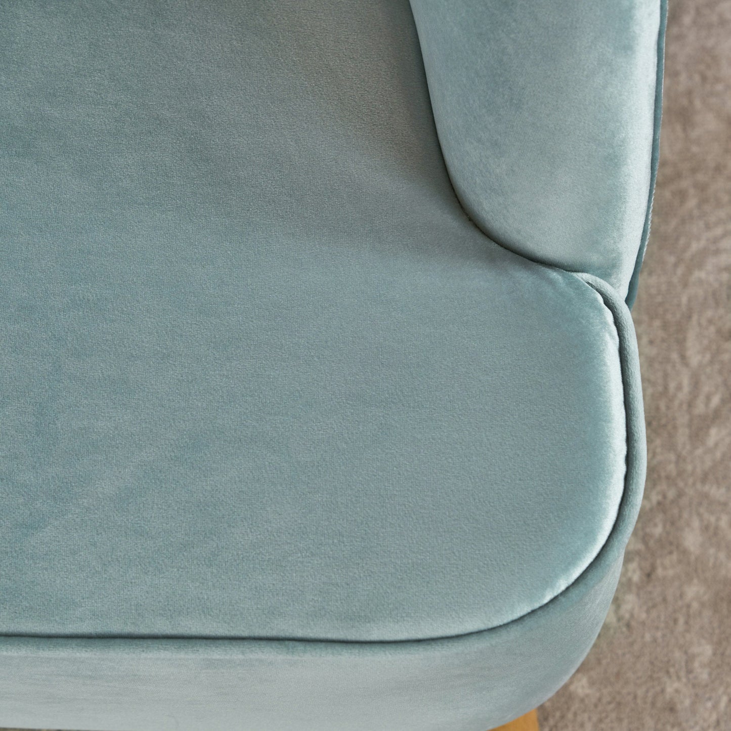 Elegant Blue Velvet Armchair