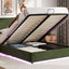 Hydraulic Storage Bed with RGB LED Lights and Bluetooth Speaker