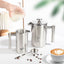 Coffee pot 304 stainless steel French press double-layer hand-pour straight handle coffee brewing pot - Korvel