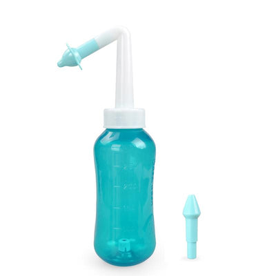 ELERA 300ml Double Nozzles Nasal Irrigator Wash Nasal Irrigation Pot Cleaner Bottle - Korvel