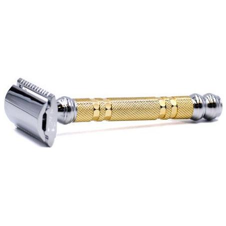 Maquinilla de afeitar de seguridad convertible Parker 69CR con placas de peine dual