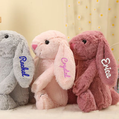 Embroidered Bunny Plush Toy - Soft and Cuddly Companion