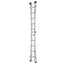Aluminum Multi-Position Ladder with Wheels - 22 FT, 300 lbs Capacity