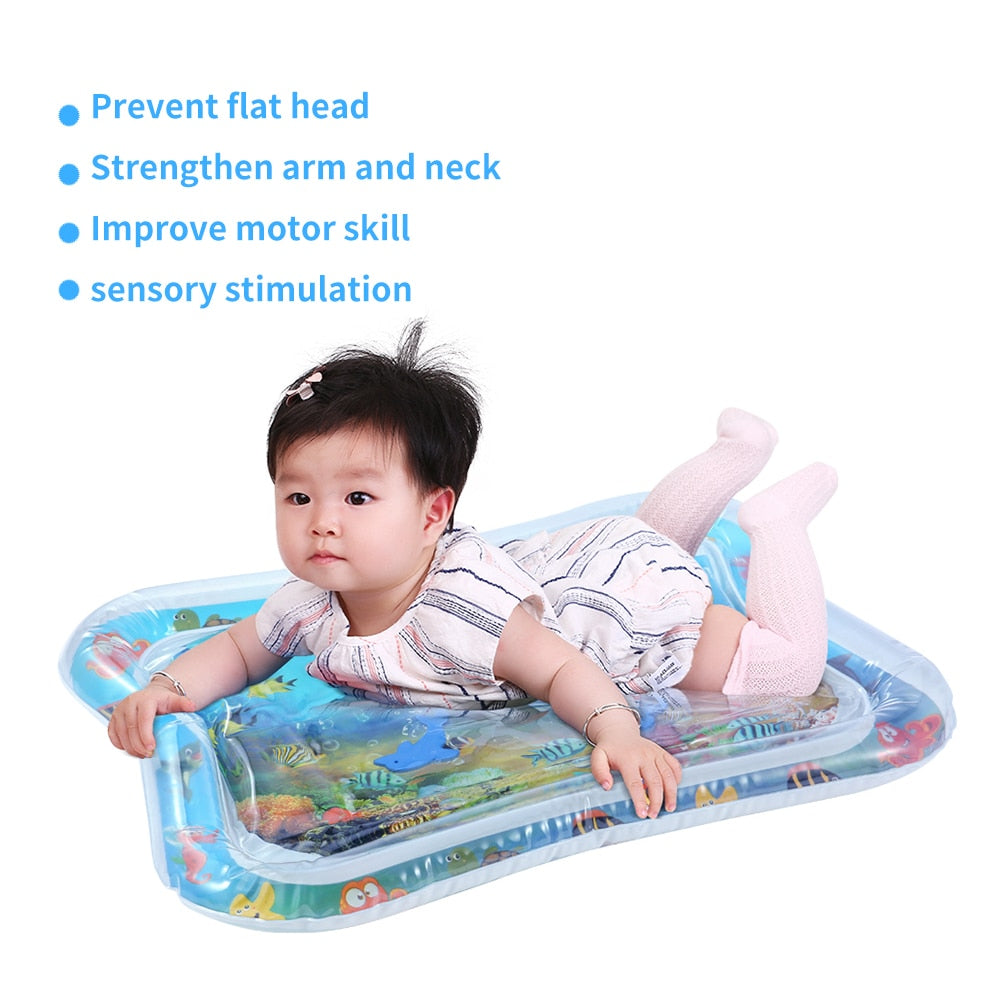 Tapis de jeu aquatique gonflable pour bébé pour un moment de jeu sur le ventre