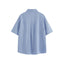 Patch Striped Casual Loose Short Sleeve Shirt for Men
