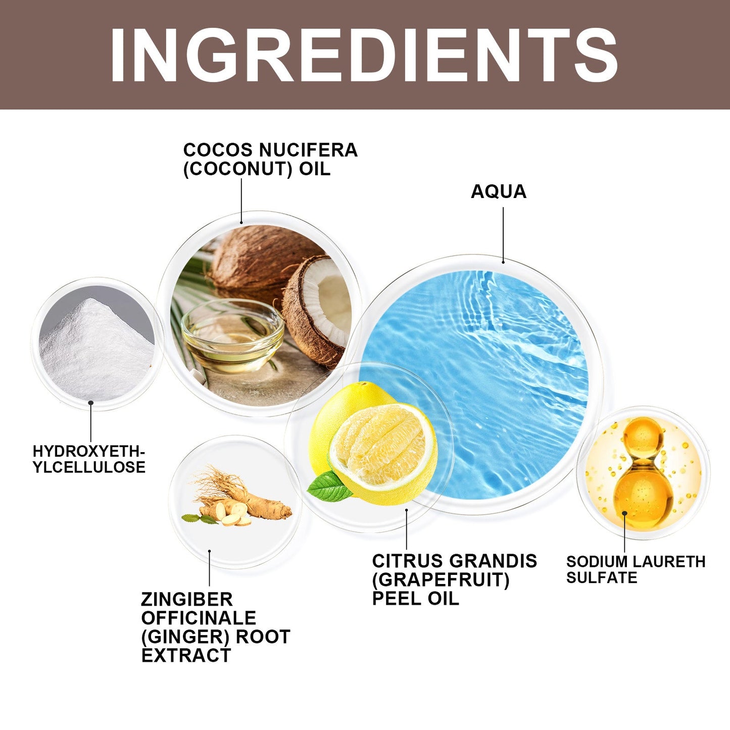 Champú de Aceite de Coco para Cabello Nourished y Brillante