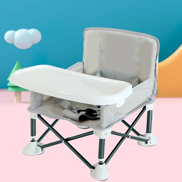 Children's dining chair portable foldable baby dining chair baby dining table small chair baby eating out folding - Korvel
