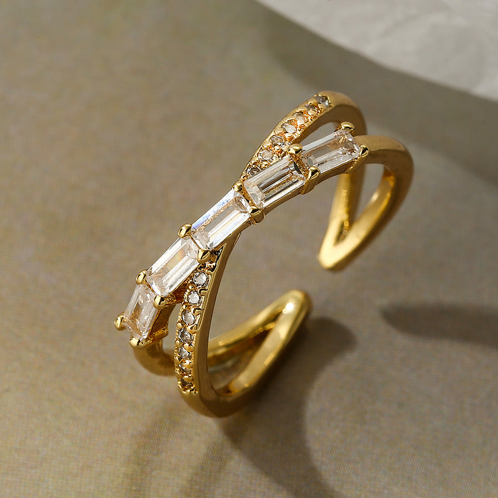 Geometric Open Ring - Women's Fashion Jewelry